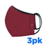 Washable Red Cloth Face Mask (3 Pack)