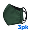 Washable Green Cloth Face Mask (3 Pack)